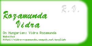 rozamunda vidra business card
